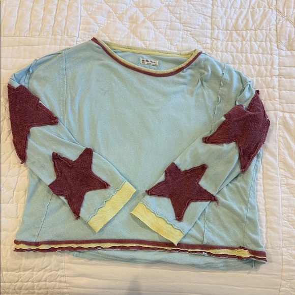 We The Free Light Blue Star Long Sleeve Tee - Picture 2 of 6